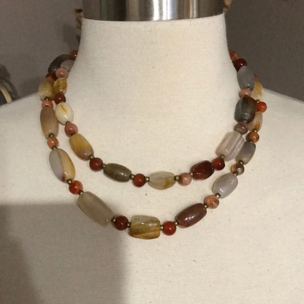 Agate Polished Stone Necklace